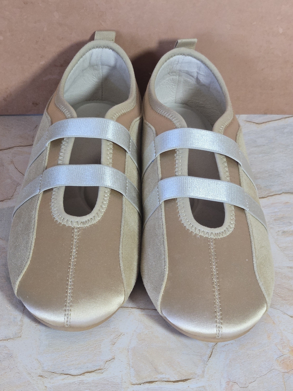 Intentionally Blank Sporty Leather Slip On Ballet Sneaker